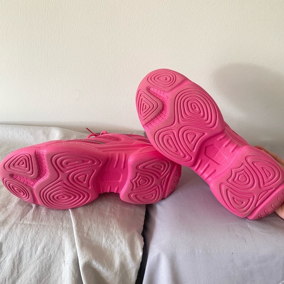 PLT Hot Pink Reflective Chunky Sneakers - Picture 5 of 5